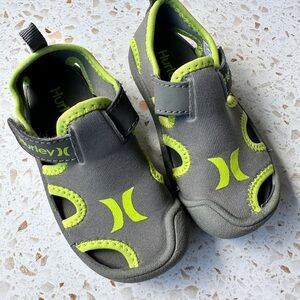 Hurley Kids Grey and Lime Neoprene Water Shoes